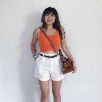 ราคา CHANEL SHORTS I กางเกงขาสั้นเอวสูงผ้าทวิส กางเกงเอวสูงสีพื้น ขาสั้นลูกคุณ กางเกงสไตล์มินิมอลเกาหลี (19457110724)