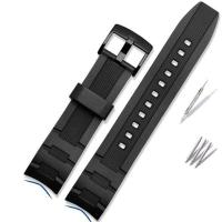ราคา สำหรับ Casio 5468 EDIFICE EFR 303 304 EFR 516PB EFR 516ยางซิลิโคนสายรัดข้อมือสร้อยข้อมือสายเรซิ่น22มิลลิเมตรสายนาฬิกาข้อมือกันน้ำ (16192541070)