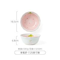 ราคา จานชามเซรามิกชามสตรอเบอร์รี่สุดน่ารักเครื่องใช้บนโต๊ะอาหารชามน่ารักชุดชามรูปหัวใจเด็กผู้หญิงอุปกรณ์ครัวชามข้าวสำหรับเด็ก (19909641347)