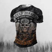 ราคา Summer T shirts Skull T Shirt 3d Print New T Shirt For Men 2022 Mens Clothing Oversized T shirt Streetwear Mens T shirt Top (19910606833)