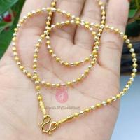 ราคา DIDSHOP11 K149 สร้อยคอ 2สี ลายเม็ดกลมขัดทราย 2 5 มิล หนัก 1 สลึง งานไมครอน (18265106628)