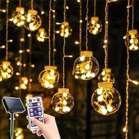 ราคา สต๊อกพร้อมแล้ว Gratis Ongkir ไฟดาวกระพริบนำโคมไฟพลังงานแสงอาทิตย์หลอดไฟ Led พลังงานแสงอาทิตย์ม่านแสงกระพริบไฟสายไฟประดับโคมไฟตกแต่งคริสต์มาสห้องห้องนอน Gypsophila ไฟสนามกันน้ำในสวน (20569818721)