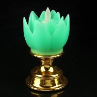 ราคา เทียนไฟฟ้า รูปดอกบัว 2 ชิ้น เชิงเทียนดอกบัว โคมดอกบัวไฟฟ้า โคมไฟสวดมนต์ ประทีปพระพุทธเจ้า มี 6 สีให้เลือก แบบใส่ถ่าน (21031836099)