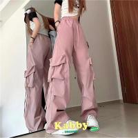 ราคา COD เอวปรับได้ มีกระเป๋ พร้อมส่ง กางเกงคาร์โก้สไตล์เกาหลี Y2k เอวสูง กางเกงขากว้าง (20751258838)