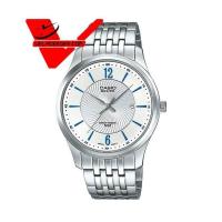 ราคา นาฬิกา Casio Beside นาฬิกาข้อมือสุภาพบุรุษ ตัวเรือนแสตนเลสแท้ รุ่น BEM 151D 7AV หน้าขาวสายแสตนเลส Veladeedee (1394604493)