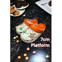 ราคา KiKi Shoes รองเท้าผู้หญิง แตะสวม หัวโต เปิดส้น แพลทฟอร์มสูง 7 ซม สไตล์คร็อก Crocs พร้อมติดอะไหล่การ์ตูนน่ารัก แบบจัดเต็ม สูง ขาเรียว เพรียวแค่ใส่คู่นี้ จัดเลย (21170704172)