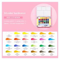 ราคา ซากุระ12 18 24 30 36 48 60 72สีใสสีทึบชุดสีน้ำเม็ดสีด้วยแปรงชุดจานสีโรงเรียนเด็กมืออาชีพอุปกรณ์ศิลปะ (12679097918)