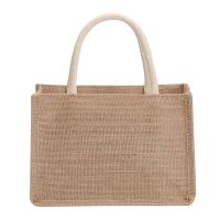 ราคา ถุงผ้าใบกระเป๋าเปล่า Jute Beach กระเป๋าช้อปปิ้งถุงของขวัญพร้อมที่จับฟาง (8576164574)