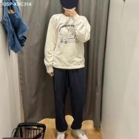 ราคา UNIQLO U Home Spring 2023 Women Cultivate Ones Morality Show Thin Mouth Sweatpants Guard Pants Bouquets 455730 449859 Leg Pants (20268518722)