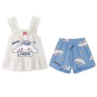ราคา Sanrio เซตชุดนอนเด็ก Cinnamoroll อนิเมะน่ารัก Kuromi เมโลดี้ของฉันฤดูร้อนสุดเจ๋งกางเกงขาสั้น Camisole ชุดอยู่บ้านสำหรับเด็กแม่ (20239011151)