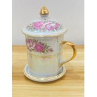 ราคา แก้ว แก้วมุก แก้วเซรามิก แก้วมัคมุกน้ำทอง แก้วมัค เขียนลายมุกน้ำทอง ลายดอกไม้ งานเกรดพรีเมี่ยม ราคาต่อชุด (13246040928)