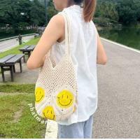 ราคา pmncrochet กระเป๋าถักสไมล์ลี่ ถุงแกงหน้ายิ้ม (19802414485)