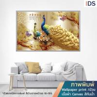 ราคา Wallpaper วอลเปเปอร์ติดผนัง ตกแต่งผนัง วอลเปเปอร์ภาพพิมพ์ ภาพตกแต่งห้อง สั่งทำภาพพิมพ์ ภาพนกยูง ภาพฮวงจุ้ยมงคล PM 001 (19489474149)