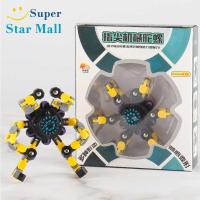 ราคา Transformable Fingertip Chain Robot Toy Luminous DIY Deformed Mechanical Fingertip Spinners Decompression Toy For Kids Gifts (20203148848)