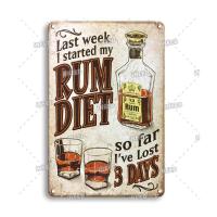 ราคา Vintage แผ่นโลหะ Rum เบียร์ยี่ห้อโลหะดีบุกป้าย Captain Morgan Plaque Retro แผ่น Wall Decor ป้ายโลหะ8X12นิ้วป้ายผนังใหม่ (19941937902)