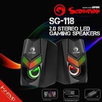 ราคา Marvo SG 118 ลำโพงคู่มีไฟ เสียงดี 2 0 STEREO RGB GAMING SPEAKERS (7219898564)