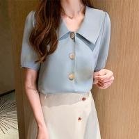 ราคา เสื้อเชิ๊ตแขนสั้น เสื้อชีฟอง เสื้อแขนตุ๊กตา ไซส์ M L XL (4462442675)