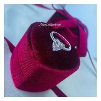 ราคา iam silver925 แหวนเงินแท้ชุบทองคำขาว รูปหัวใจ (17698306281)