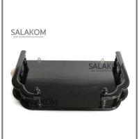 ราคา SLK หิ้งพระ ไม้สัก หิ้งสำหรับวางพระ ติดหนัง ขนาด 60 36 ซม มุมหยัก หิ้งพระไม้สักแท้ สีดำเงา หิ้งพระไม้สักแขวนผนัง Buddhas shelf (1563146221)