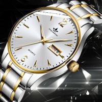 ราคา Crnaira Swiss Minimalist นาฬิกากลไกใหม่สำหรับผู้ชายสายหนังเรืองแสงกันน้ำปฏิทินคู่บางเฉียบนาฬิกานักธุรกิจสำหรับผู้ชายหล่อ (21228798466)