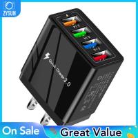 ราคา ZYSUN Fast Charge 4 USB Ports Hub Wall Charger Power Adapter US Plug (20861735002)
