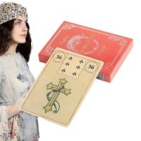 ราคา Tarot Cards Portable 36 Card Golden Lenormand Psychological Oracle Deck Board Game for Cards Game Fortune Telling attractive (20589064663)