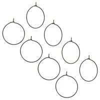 ราคา 10pc 30pcs 25mm Black Hoop Earrings 304 Stainless Steel Earring Findings Ear Wires Components Wine Glass Charms Rings for Women Basketball Wives Pin 0 7mm (17368263732)