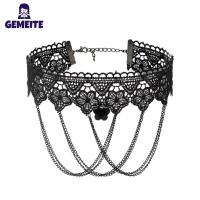 ราคา GEMEITE Fast Delivery Gothic Lolita Retro Necklace For Women Multi layer Tassel Lace Collar Choker Jewelry Gifts For Girls (20770577343)