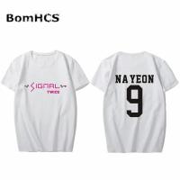 ราคา BomHCS Kpop TWICE Sana Mina JungYeon Tzuyu Cotton T shirt 2ND TOUR Concert Stars Support Tee Shirt Short Sleeve Tops Summer (20685602156)