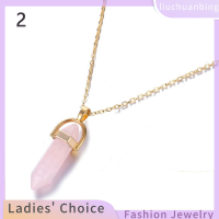 ราคา COD เครื่องประดับ Liuchuanbing สร้อยคอกระดูกไหปลาร้าหินคริสตัลธรรมชาติ1ชิ้นหินภูเขาไฟจี้หิน (20110414868)