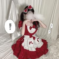 ราคา หมวกแดงเล็กสไตล์ญี่ปุ่นมีหลายขนาดชุดเดรสชุดแม่บ้านน่ารักสำหรับสตรีมเมอร์ฮาโลวีนไซส์ใหญ่ใน TikTok (19883475133)