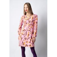 ราคา f fashion เดรสสั้นคอวีลายฟลอรัล ผู้หญิง Floral Print V Neck Dress 6200 (19582750507)