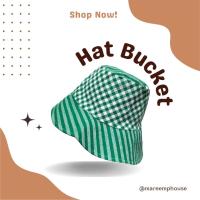 ราคา Bucket หมวกปีกกว้าง ใส่ได้ 2 ด้าน2สี หมวกผ้าฝ้าย ผ้าขาวม้า (19232645686)