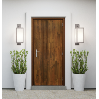 ราคา ประตูไม้สักประสาน บานเดี่ยว สไตล์โมเดิร์น ใช้เป็นบานเปิดหรือบานเลื่อนได้ จัดส่งฟรี (12617979586)