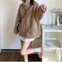 ราคา Woherb New Thick Warm Women Stand up Collar Sweatshirt Tracksuit Sports Sweatshirt 2021 Spring Autumn Korean Casual Loose Jumper (11914170559)