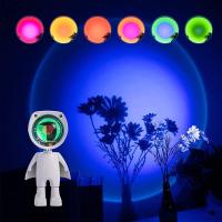 ราคา ไฟเซลฟี่ ZM10Q รุ้งสำหรับห้องนอนไฟเซลฟี่ชาร์จได้โคมไฟตกแต่งบ้านนักบินอวกาศโคมไฟตั้งโต๊ะบรรยากาศพระอาทิตย์ตกดินไฟกลางคืนสีรุ้ง (20949914406)