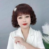 ราคา Vivirich วิกผมหยิกธรรมชาติในวิกผมต่อผมหยิกสั้นวัยกลางคนและผู้สูงอายุสำหรับผู้หญิง (20400662435)