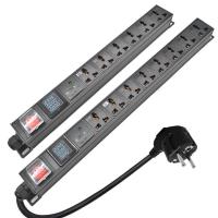 ราคา รางปลั๊กไฟ หน่วยจ่ายไฟฟ้า PDU Power Strips Surge Protection 2 20 Ways universal Socketปลั๊กสหภาพยุโรป 2M Extended wire (18839392163)
