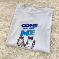 ราคา Jarika shop เสื้อยืด น้องแมวใส่แว่น COME ME งานป้าย Jarika จ25 (16430004225)
