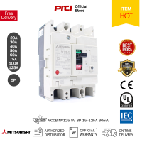 ราคา MITSUBISHI NV125 SV 3P 30mA เซอร์กิตเบรคเกอร์กันดูด ป้องกันไฟรั่ว ELCB 100 240V (20466259127)