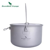 ราคา Boundless Voyage Camping Titanium Pot 1 3L 1 95L 2 9L Cookware with Lid Lightweight Cooking Kit Outdoor Kitchen Bowl Ladle (12607991236)
