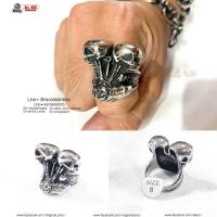 ราคา แหวน เครื่องฮาเล่ กะโหลกใหญ่ แหวนสแตนเลส แหวนเท่ๆ แหวนแฟชั่น สแตนเลสแท้ stainless 316l แท้100 allacc แหวนผู้ชาย แหวนเลส (11186184081)