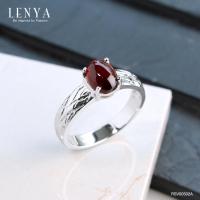 ราคา Lenya Jewelry แหวนเงินแท้ ประดับพลอยโกเมน Garnet เสริมบุคลิกความมั่นใจ เสริมให้ร่ำรวย อัญมณีประจำเดือนมกราคม (7951451772)