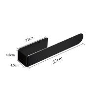 ราคา Wall Mounted Towel Rack Matte Black Hand Towel Holder Stainless Steel Towel Holder Stick On Hand Towel Rack Matte Black Towel Ring (20045586299)
