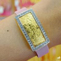ราคา กำไลสายนาฬิกา ท้าวเวสสุรรณหน้าเพชร แผ่นทองแท้ 0 2 กรัม ทองคำแท้ 96 5 ท้าวเวสสุวรรณ ที่สุดของสายมู สวยอลัง รับทรัพย์ (18088259796)