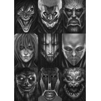 ราคา Sumanssa Anime Attack บน Titan ตัวอักษรหญิง Titan Armored Titan Art โปสเตอร์ภาพวาดผ้าใบพิมพ์ภาพสีดำ Home Decor (19788263819)