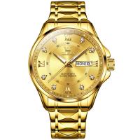 ราคา OLEVS OLEVS Business Quartz Men Watch Stainless Steel Watchband Round dial Wristwatch Week Display Calendar (21019495563)