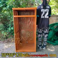 ราคา PTK ชั้นวางของ ไม้สัก 50 50 สูง 130 ซม ใส่ตู้เย็น5คิวได้ ชั้นวางตู้เย็นเล็ก ชั้นวางหลังสือ สีย้อม ส้มอิฐ shelf Rack พร้อมส่ง ใส่ตู้เย็น 5 คิวได้ (20999268379)