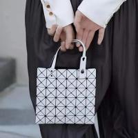 ราคา Issey Miyake Bags Womens New Grid Bag MINI Diamond Bag Trendy Fashion PU Glossy Diamond Mini Small Handbag (20537338369)