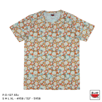 ราคา เสื้อแตงโม SUIKA เสื้อยืดคอกลม โปเชียล พิมพ์ลายดอกไม้ P O 127 (20528627481)